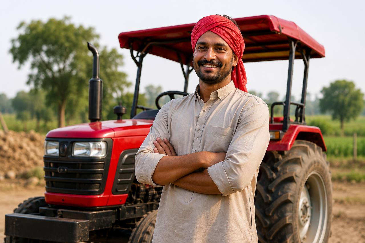 Vendor with farm machine